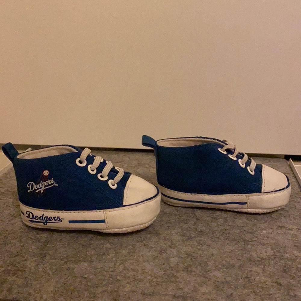 Baby fanatic- Dodger shoes size 0-6 months